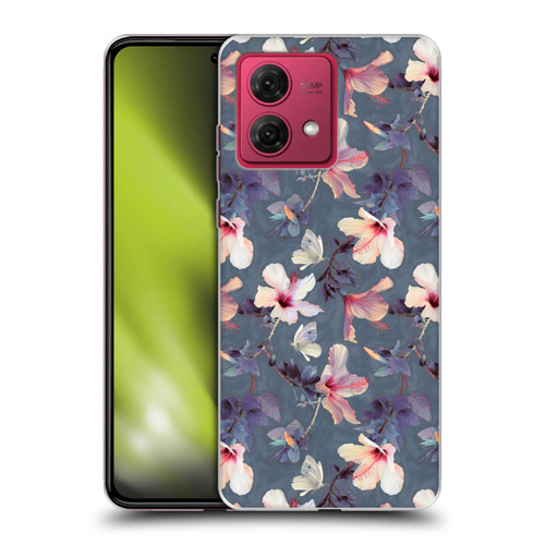 Micklyn Le Feuvre Florals Butterflies and Hibiscus Soft Gel Case for Motorola Moto G84 5G