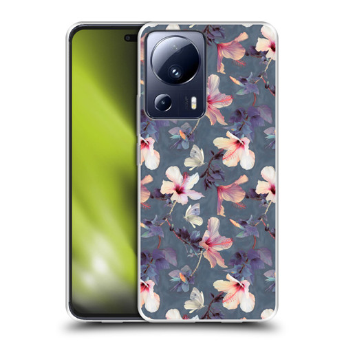 Micklyn Le Feuvre Florals Butterflies and Hibiscus Soft Gel Case for Xiaomi 13 Lite 5G