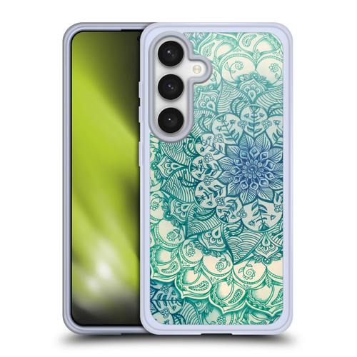 Micklyn Le Feuvre Mandala 3 Emerald Doodle Soft Gel Case for Samsung Galaxy S24 5G