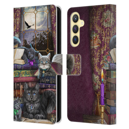 Brigid Ashwood Cats Storytime Cats And Books Leather Book Wallet Case Cover For Samsung Galaxy S23 FE 5G