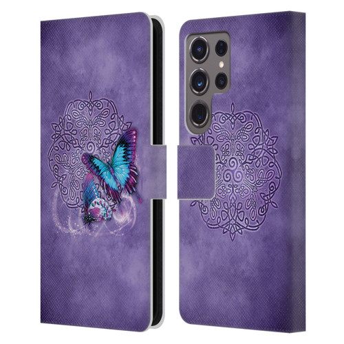 Brigid Ashwood Celtic Wisdom Butterfly Leather Book Wallet Case Cover For Samsung Galaxy S24 Ultra 5G