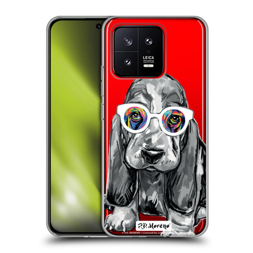 P.D. Moreno Black And White Dogs Basset Hound Soft Gel Case for Xiaomi 13 5G