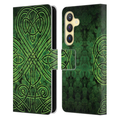 Brigid Ashwood Celtic Wisdom 3 Irish Shamrock Leather Book Wallet Case Cover For Samsung Galaxy S24 5G
