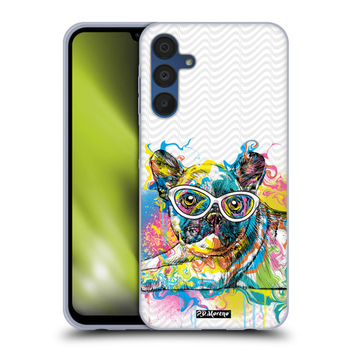 P.D. Moreno Drip Art Cats And Dogs French Bulldog Soft Gel Case for Samsung Galaxy A15
