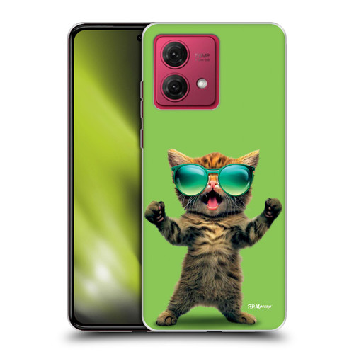 P.D. Moreno Furry Fun Artwork Cat Sunglasses Soft Gel Case for Motorola Moto G84 5G