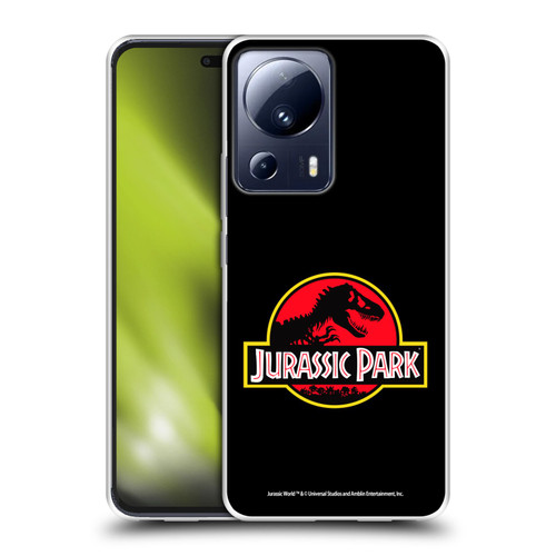 Jurassic Park Logo Plain Black Soft Gel Case for Xiaomi 13 Lite 5G