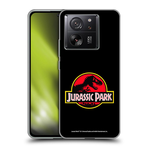Jurassic Park Logo Plain Black Soft Gel Case for Xiaomi 13T 5G / 13T Pro 5G