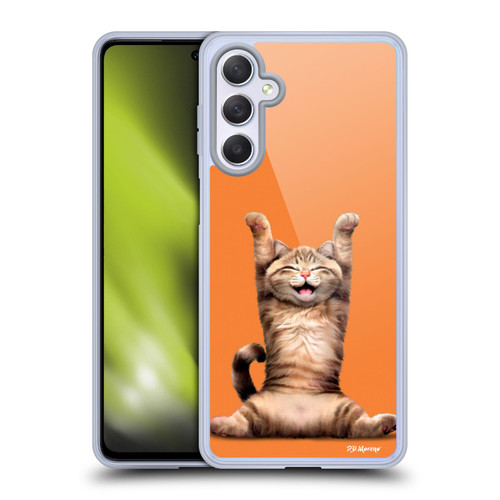 P.D. Moreno Furry Fun Artwork Happy Cat Soft Gel Case for Samsung Galaxy M54 5G