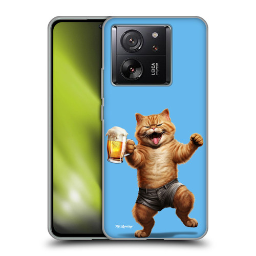 P.D. Moreno Furry Fun Artwork Cat Beer Soft Gel Case for Xiaomi 13T 5G / 13T Pro 5G