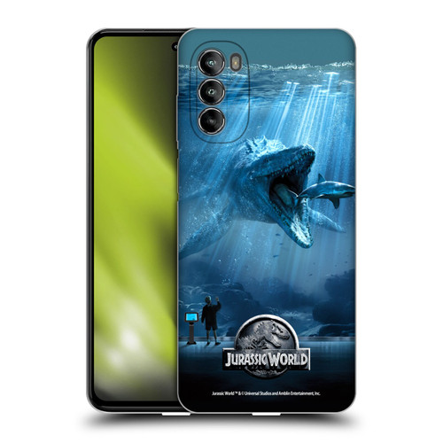 Jurassic World Key Art Mosasaurus Soft Gel Case for Motorola Moto G82 5G