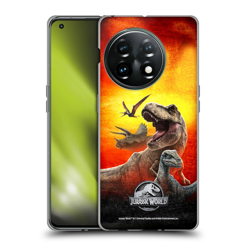 Jurassic World Key Art Dinosaurs Soft Gel Case for OnePlus 11 5G