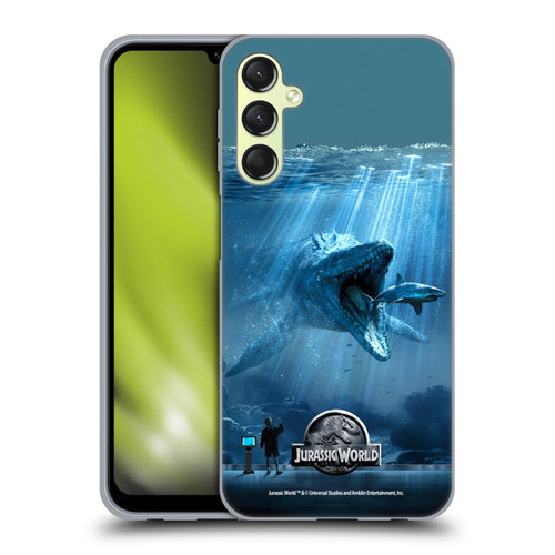 Jurassic World Key Art Mosasaurus Soft Gel Case for Samsung Galaxy A24 4G / Galaxy M34 5G