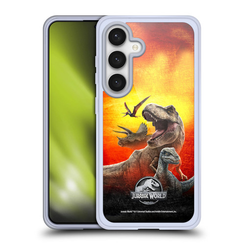 Jurassic World Key Art Dinosaurs Soft Gel Case for Samsung Galaxy S24 5G