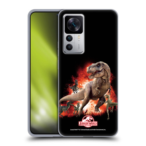 Jurassic World Key Art T-Rex VS. Velociraptors Soft Gel Case for Xiaomi 12T 5G / 12T Pro 5G / Redmi K50 Ultra 5G