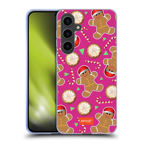 emoji® Christmas Patterns Gingerbread Cookies Soft Gel Case for Samsung Galaxy S24+ 5G