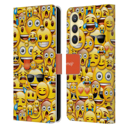 emoji® Full Patterns Smileys Leather Book Wallet Case Cover For Samsung Galaxy S23 FE 5G