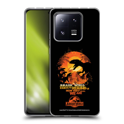 Jurassic World Vector Art Raptors Silhouette Soft Gel Case for Xiaomi 13 Pro 5G