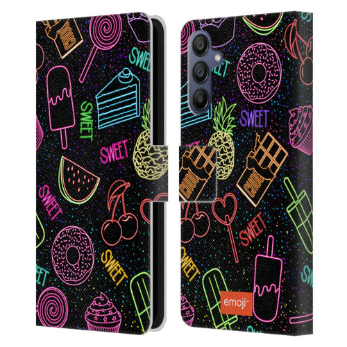 emoji® Neon Sweet Leather Book Wallet Case Cover For Samsung Galaxy A15