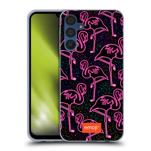 emoji® Neon Flamingo Soft Gel Case for Samsung Galaxy A15