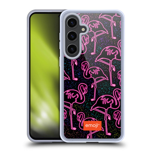 emoji® Neon Flamingo Soft Gel Case for Samsung Galaxy S24+ 5G