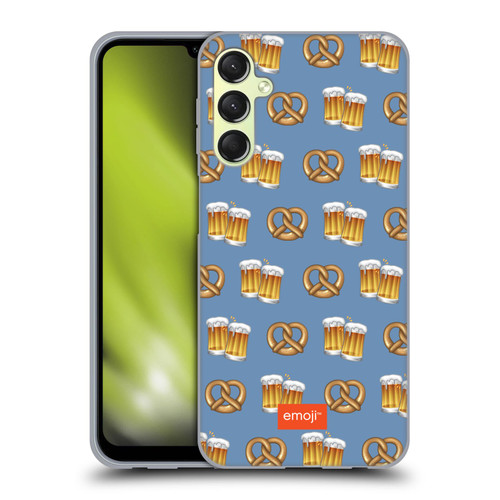 emoji® Oktoberfest Beer And Pretzel Soft Gel Case for Samsung Galaxy A24 4G / M34 5G