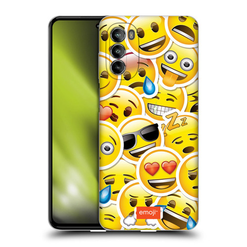 emoji® Smileys Sticker Soft Gel Case for Motorola Moto G82 5G
