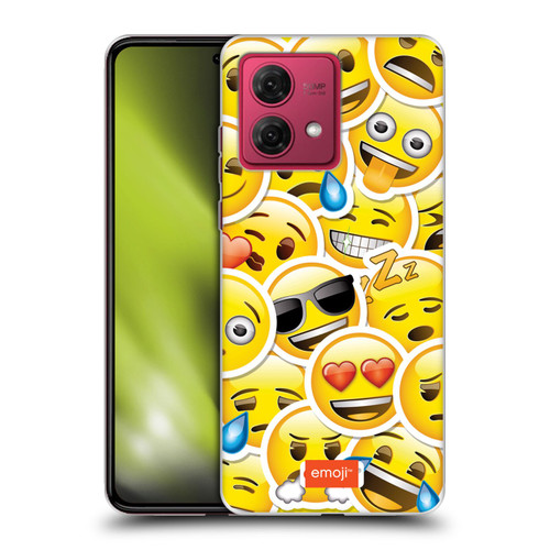 emoji® Smileys Sticker Soft Gel Case for Motorola Moto G84 5G
