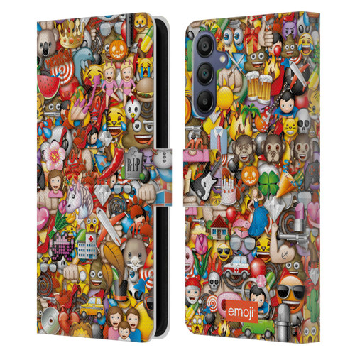 emoji® Trendy Full Pattern Leather Book Wallet Case Cover For Samsung Galaxy A15