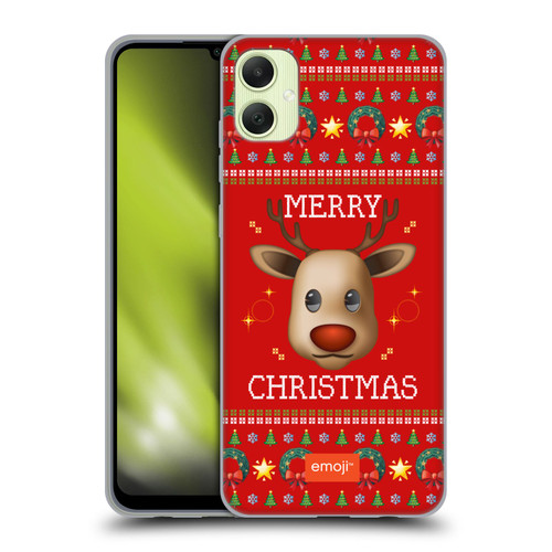 emoji® Ugly Christmas Reindeer Soft Gel Case for Samsung Galaxy A05