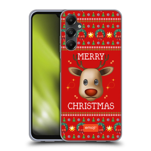 emoji® Ugly Christmas Reindeer Soft Gel Case for Samsung Galaxy A05s