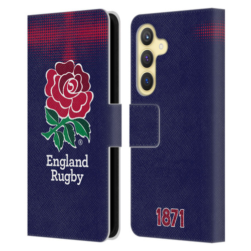 England Rugby Union 2016/17 The Rose Alternate Kit Leather Book Wallet Case Cover For Samsung Galaxy S24 5G