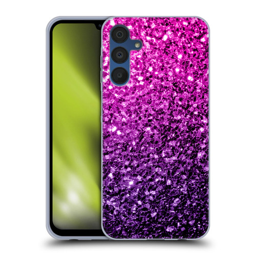 PLdesign Glitter Sparkles Purple Pink Soft Gel Case for Samsung Galaxy A15