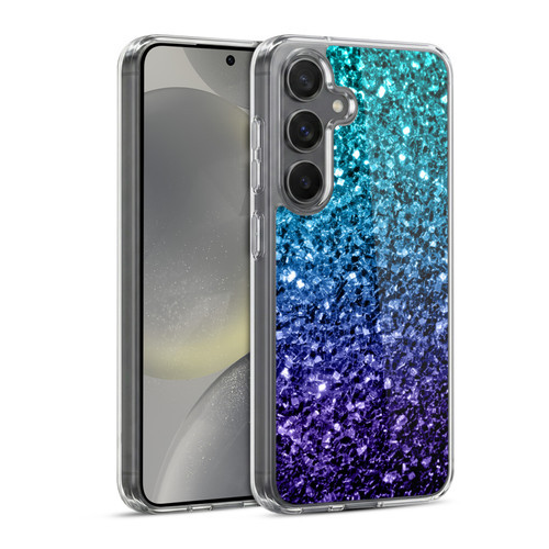 PLdesign Glitter Sparkles Aqua Blue Soft Gel Case for Samsung Galaxy S24 5G & MagSafe