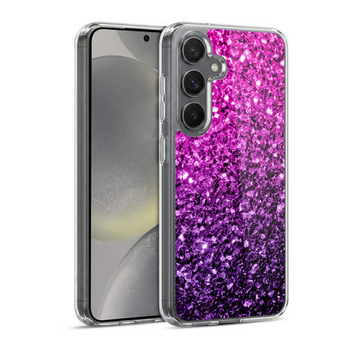 PLdesign Glitter Sparkles Purple Pink Soft Gel Case for Samsung Galaxy S24 5G & MagSafe