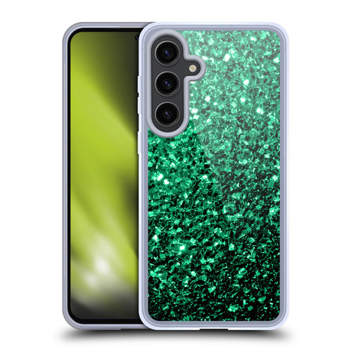 PLdesign Glitter Sparkles Emerald Green Soft Gel Case for Samsung Galaxy S24+ 5G