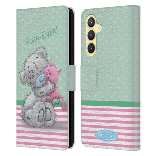 Me To You Classic Tatty Teddy Cat Pet Leather Book Wallet Case Cover For Samsung Galaxy S23 FE 5G