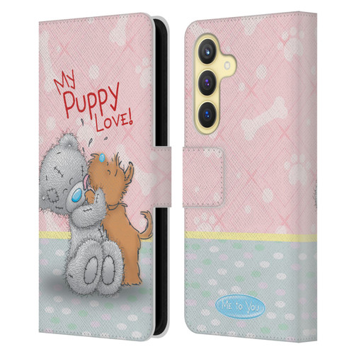 Me To You Classic Tatty Teddy Dog Pet Leather Book Wallet Case Cover For Samsung Galaxy S24 5G