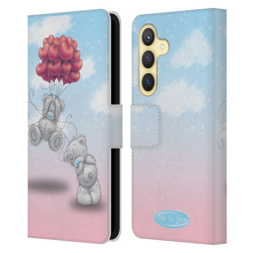 Me To You Classic Tatty Teddy Heart Balloons Leather Book Wallet Case Cover For Samsung Galaxy S24 5G