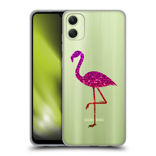 PLdesign Sparkly Flamingo Orange Pink Soft Gel Case for Samsung Galaxy A05
