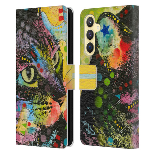 Dean Russo Cats Napy Leather Book Wallet Case Cover For Samsung Galaxy S23 FE 5G