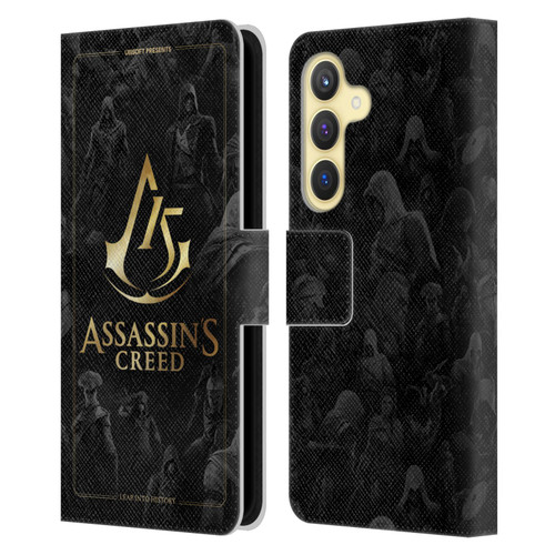Assassin's Creed 15th Anniversary Graphics Crest Key Art Leather Book Wallet Case Cover For Samsung Galaxy S24 5G