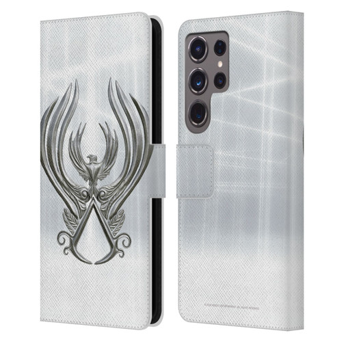 Assassin's Creed Brotherhood Logo Main Leather Book Wallet Case Cover For Samsung Galaxy S24 Ultra 5G