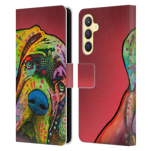 Dean Russo Dogs Mastiff Leather Book Wallet Case Cover For Samsung Galaxy S23 FE 5G