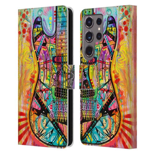 Dean Russo Pop Culture Guitar Leather Book Wallet Case Cover For Samsung Galaxy S24 Ultra 5G