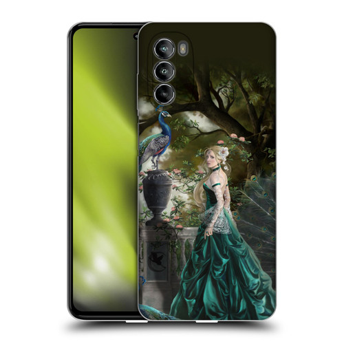 Nene Thomas Art Peacock & Princess In Emerald Soft Gel Case for Motorola Moto G82 5G