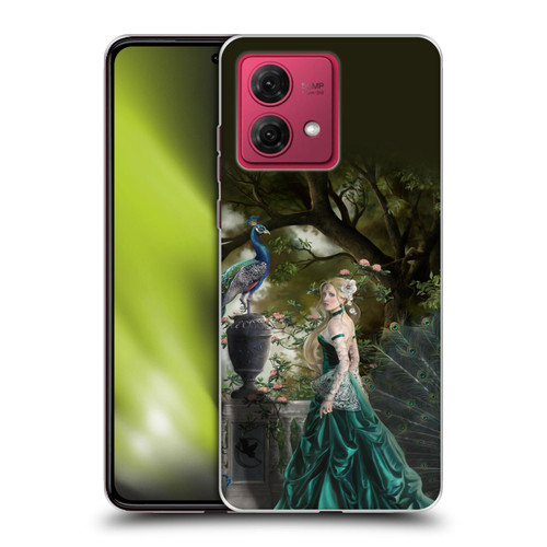 Nene Thomas Art Peacock & Princess In Emerald Soft Gel Case for Motorola Moto G84 5G