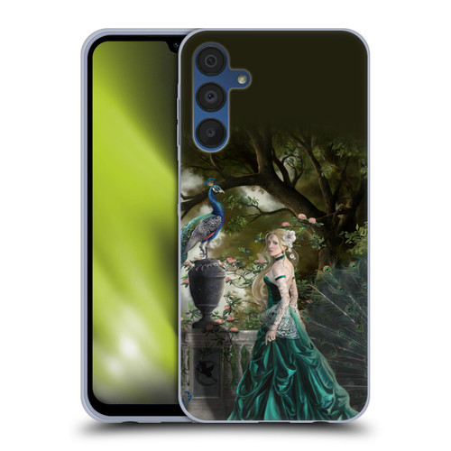 Nene Thomas Art Peacock & Princess In Emerald Soft Gel Case for Samsung Galaxy A15