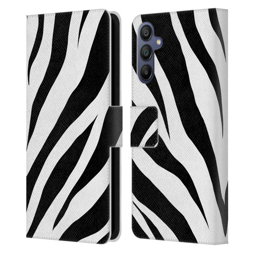 Grace Illustration Animal Prints Zebra Leather Book Wallet Case Cover For Samsung Galaxy A15
