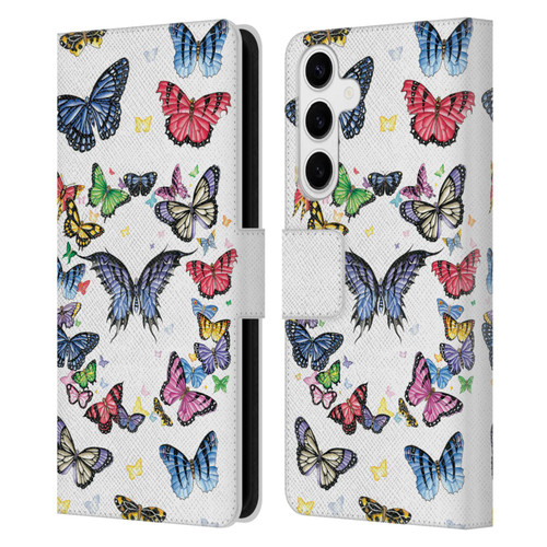 Nene Thomas Art Butterfly Pattern Leather Book Wallet Case Cover For Samsung Galaxy S24+ 5G