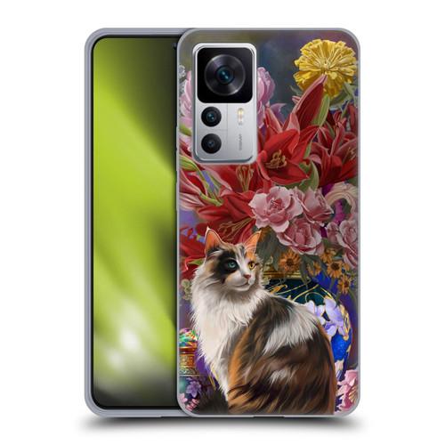 Nene Thomas Art Cat With Bouquet Of Flowers Soft Gel Case for Xiaomi 12T 5G / 12T Pro 5G / Redmi K50 Ultra 5G